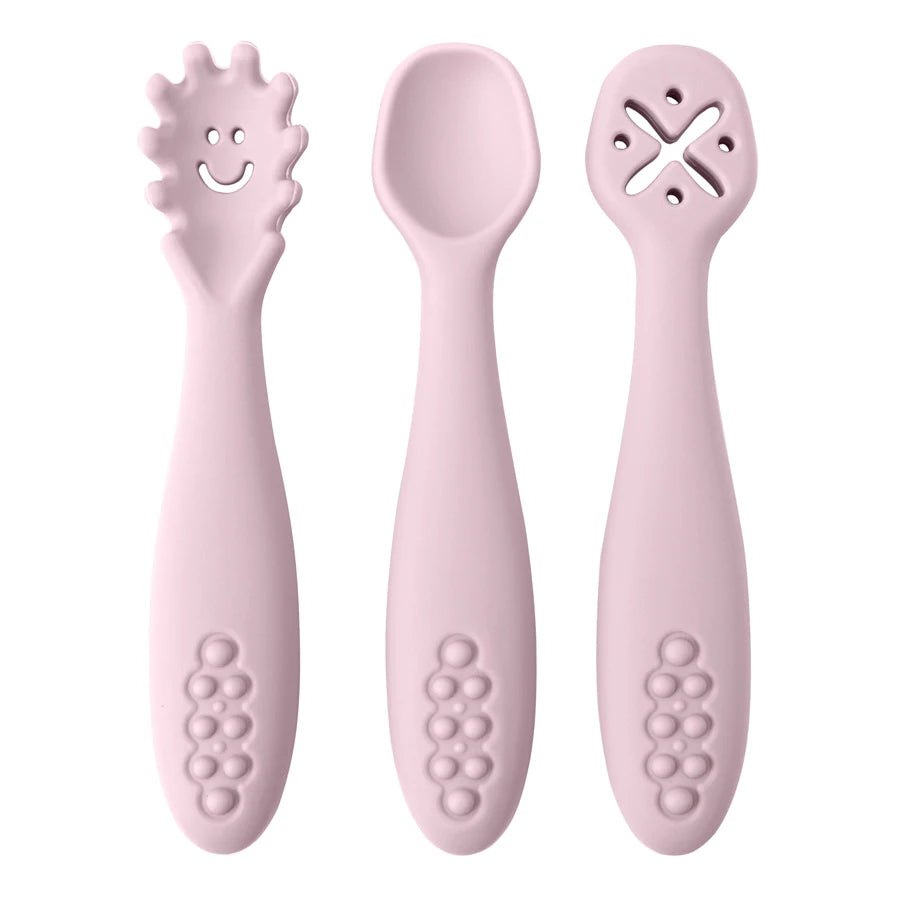 3-Piece Silicone Baby Utensil Set