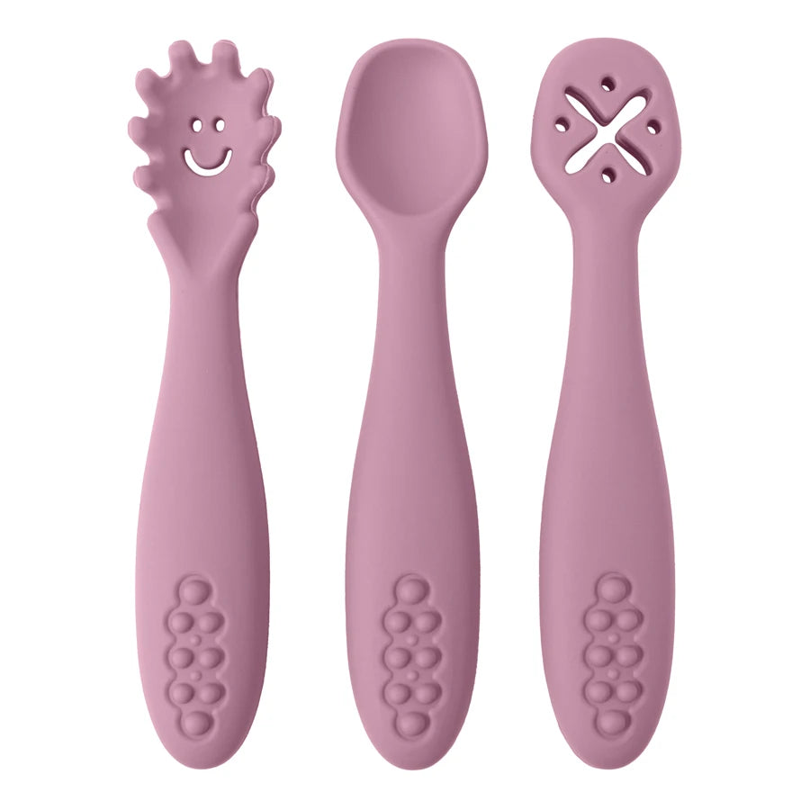 3-Piece Silicone Baby Utensil Set