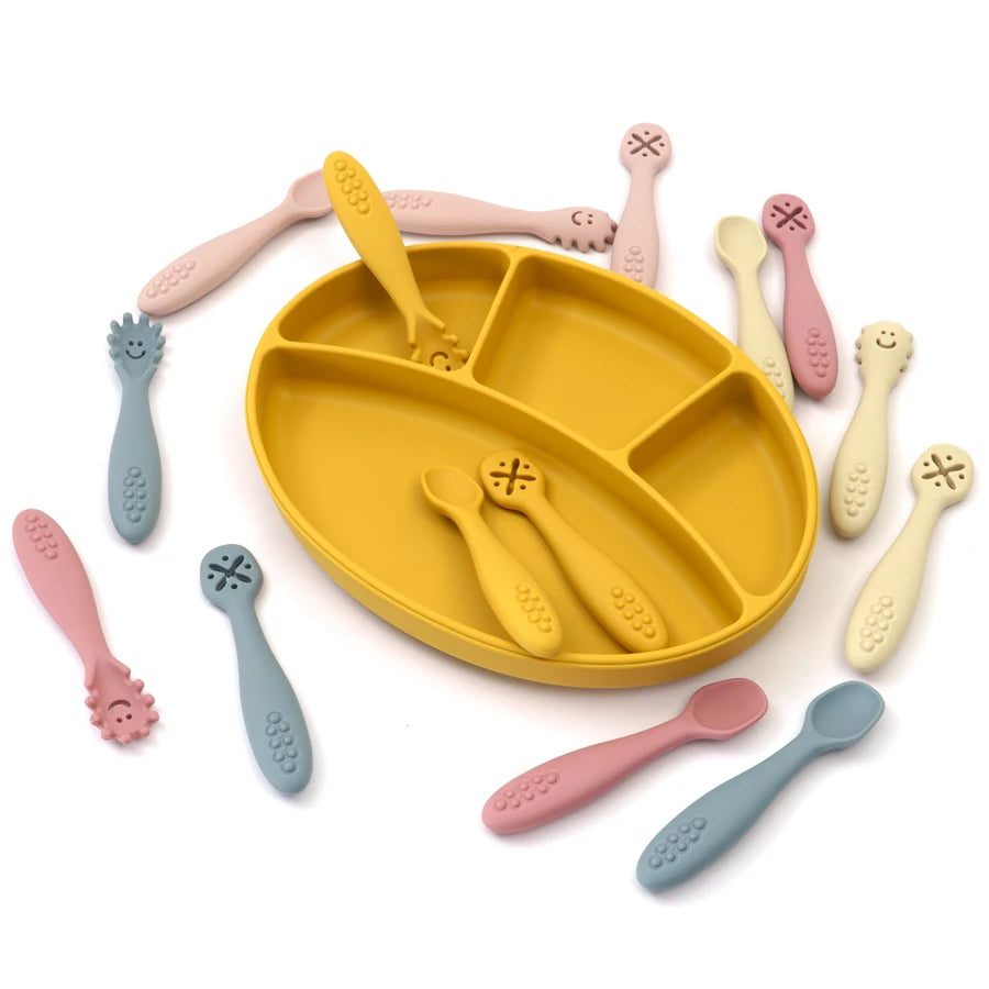 3-Piece Silicone Baby Utensil Set
