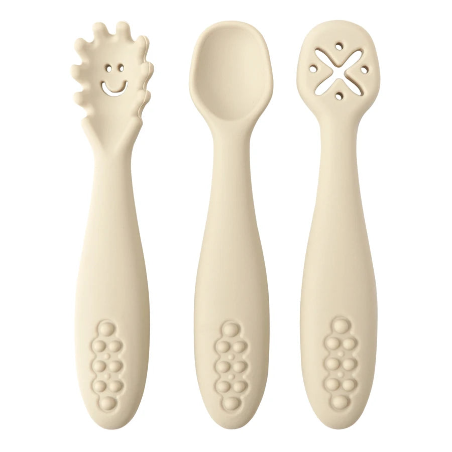 3-Piece Silicone Baby Utensil Set