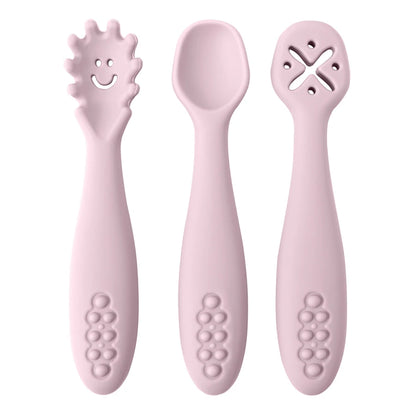 3-Piece Silicone Baby Utensil Set