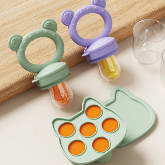 Baby Fruit Feeder & Breastmilk Popsicle Mold Set