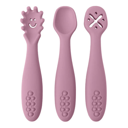 3-Piece Silicone Baby Utensil Set