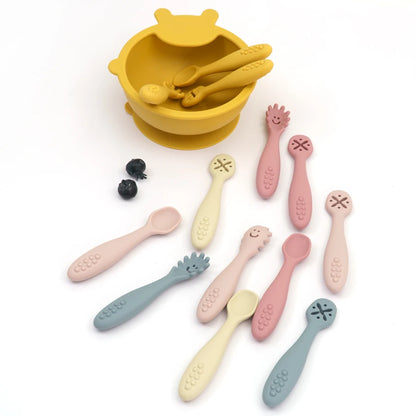 3-Piece Silicone Baby Utensil Set